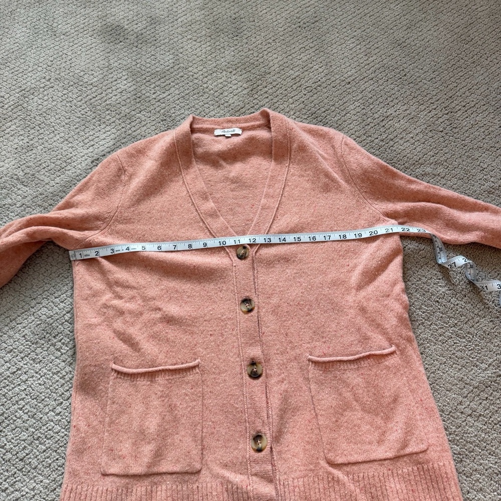 Madewell Pink Cardigan Sweater, Size M - Picture 6 of 7
